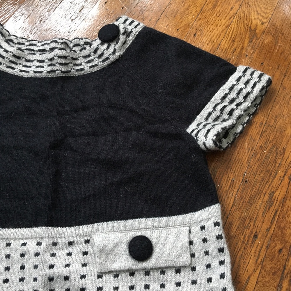Etincelle Couture mod gray & black sweater dress - Picture 8 of 8
